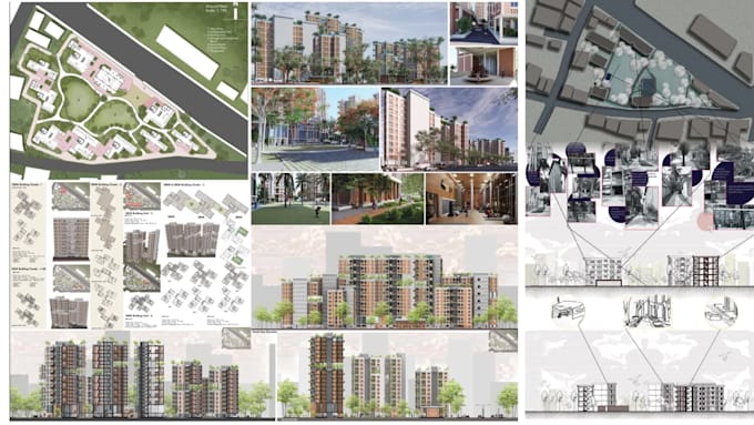 create professional architecture posters, diagrams and  maps