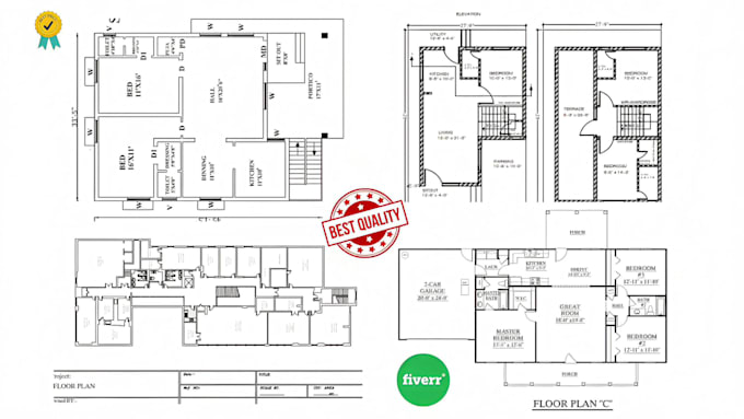 draft, draw and design 2d floor plan,house layout and architectural layout plan