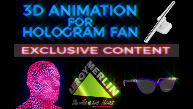 faire une vidéo 3D pour un fan d'hologramme