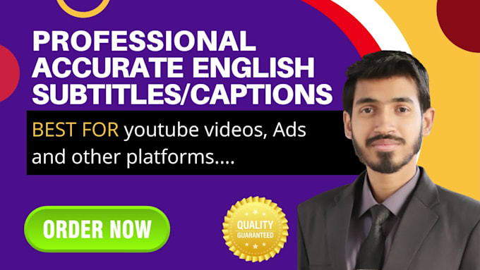 Add professional synced subtitles or captions to your videos