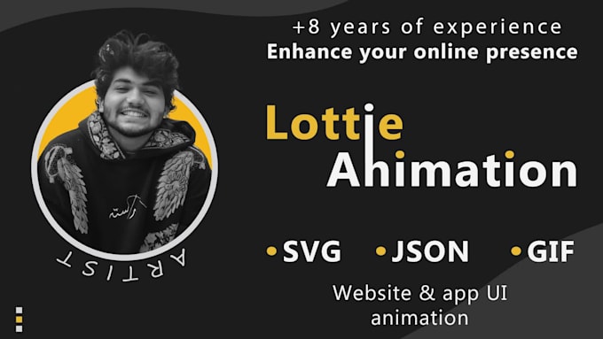 create flat illustration animation and svg, GIF, json for your website app UI