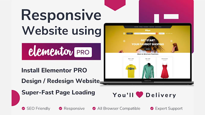 build wordpress website with elementor pro page builder