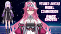 create custom debut ready live2d vtuber model avatar in anime style for stream