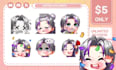 create cute emote for twitch , kick and discord