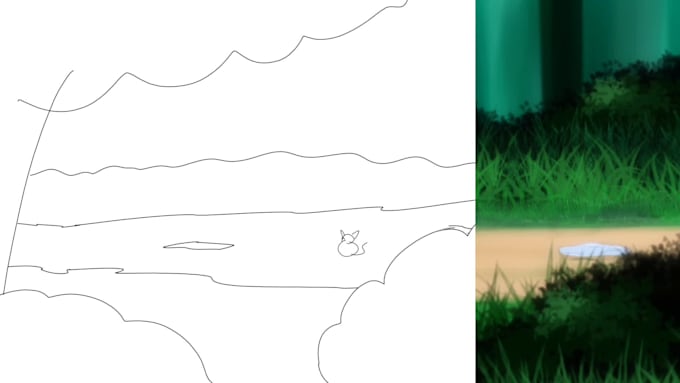 do 2d anime sketch animation in my style