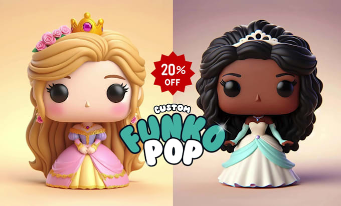 create 3d funko pop character modeling ready for 3d printing