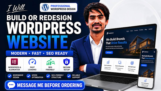 design or redesign a responsive wordpress website