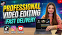 do video editing for instagram reels, tiktok edits and youtube shorts