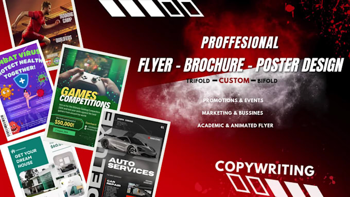 design a stunning flyer or brochure with custom copywriting