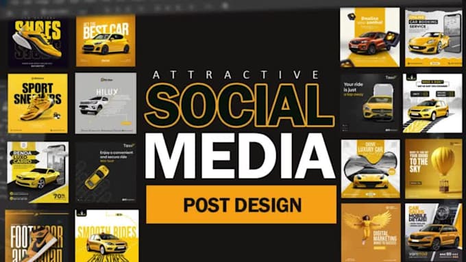 create attractive social media post design for you