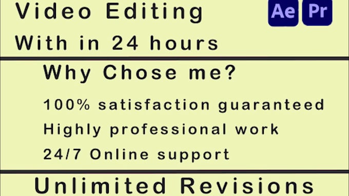 do professional video editing, youtube, real estate, travel video editing