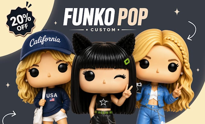 create 3d funko pop character modeling ready for 3d printing