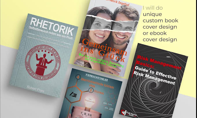 do unique custom book cover design or ebook cover design