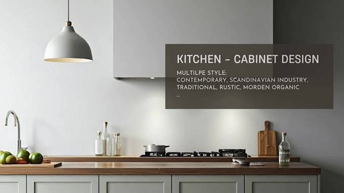 design kitchen  and cabinet in 2d and 3d