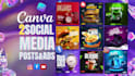 do 2 canva social media post design, editable canva templates, canva designs
