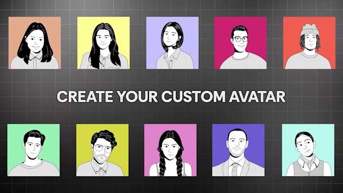draw minimalist line art avatar