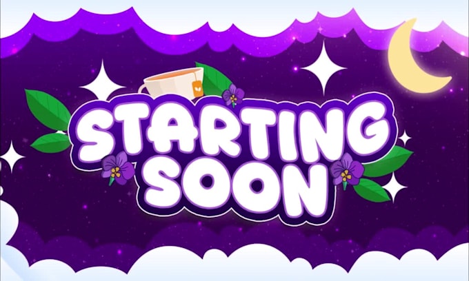 design twitch overlay, brb, intro, outro for streaming