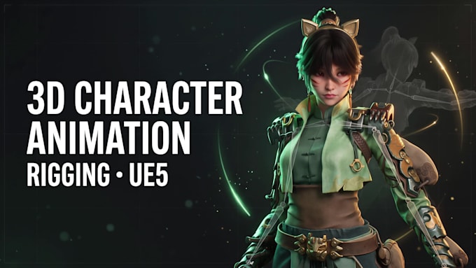 do 3d game character animation 3d rigging model unreal engine ue5 game animation