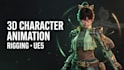 do 3d game character animation 3d rigging model unreal engine ue5 game animation