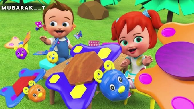 Do realistic 3d kids animation nursery rhymes 3d model animation for ...