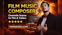 compose dramatic cinematic film score for movies and trailer