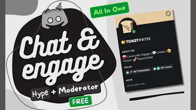 chat, engage, hype and moderate your discord server community
