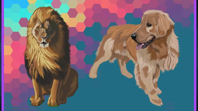 paint your pet with a digital oil technique