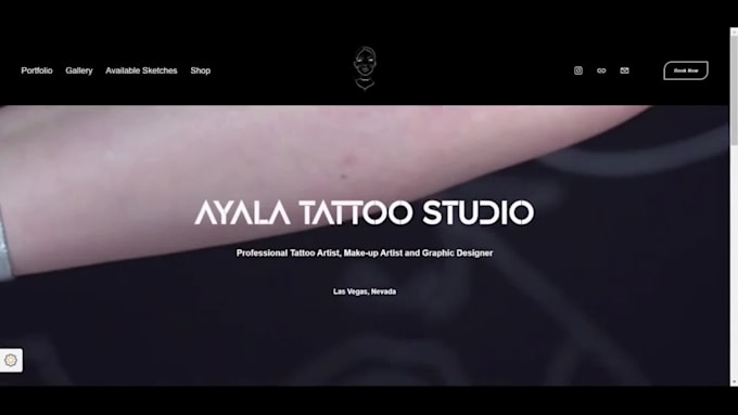 tattoo website design shopify booking tattoo artist website