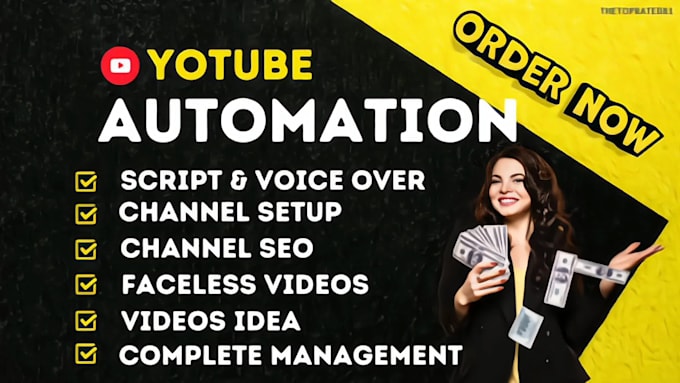 do complete youtube automation , video creation and management
