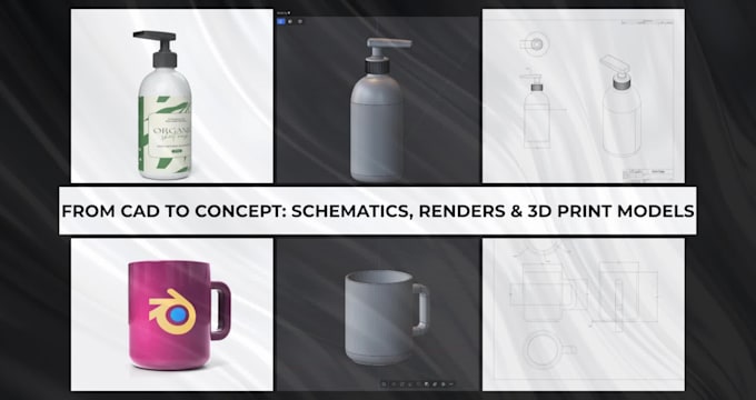 do 3d cad designs, parametric models and schematics