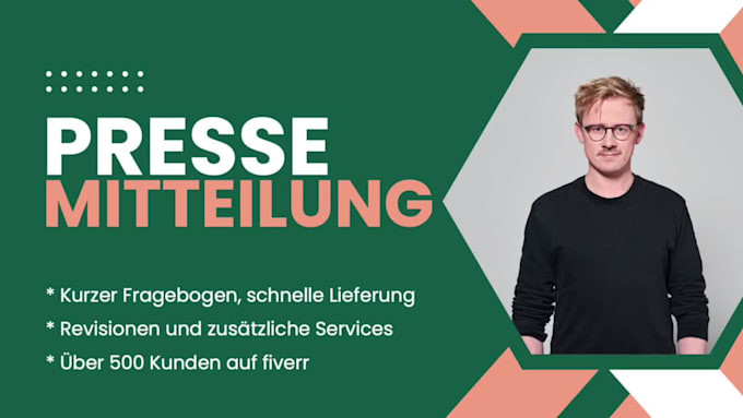 write a professional german press release for news or launch