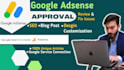 design google adsense approval website and write 16 articles