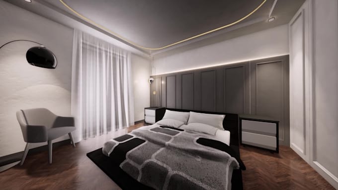 render a 3d interior in high quality