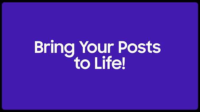 animate your social media post to make it stand out