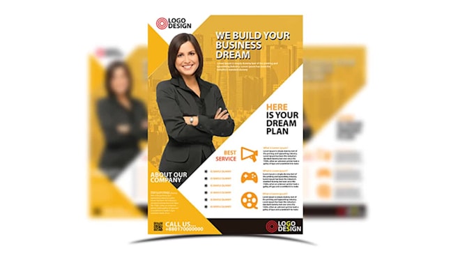 flyer poster business card envelop menu and more design