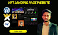 design nft landing page website in wordpress, wix, webflow