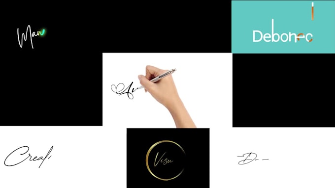 do create handwritten signature logo animation