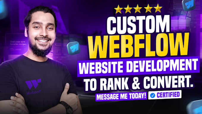 do custome webflow website from figma to webflow as webflow expert