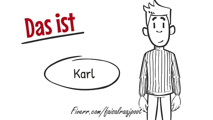 create amazing whiteboard animation in german or deutsch