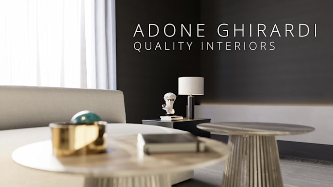 interior design minimal projects with 3d rendering