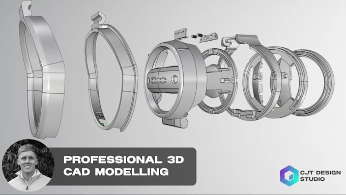 do 3d cad design, cad drawing and 3d modelling