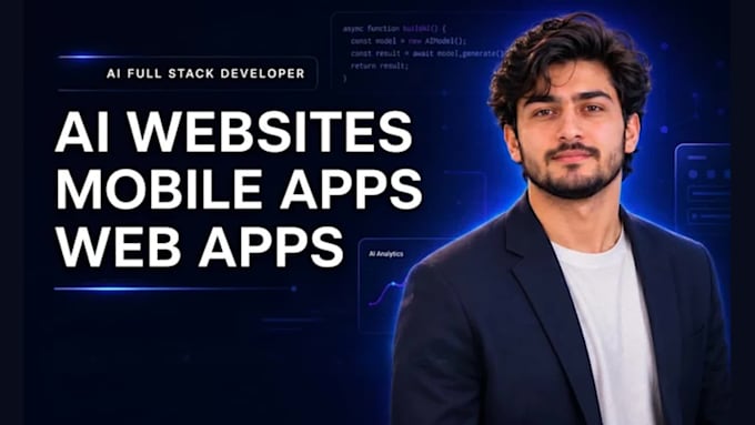 build ai website, ai mobile app, full stack web app development