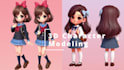 design a cute 3d character model for your games or film
