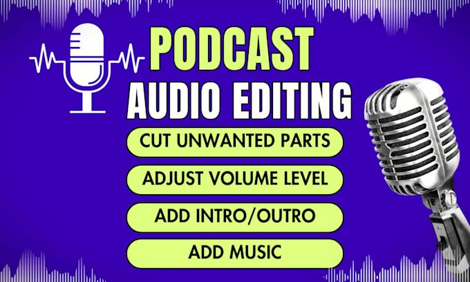 edit, fix, clean, mix, and master your audio podcast in 24 hours