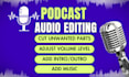 edit, fix, clean, mix, and master your audio podcast in 24 hours