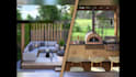 render 3d pool, patio, pergola, gazebo cabana, pavilion, outdoor kitchen BBQ bar