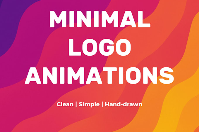 create a clean minimalist logo animation by hand