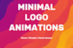 create a clean minimalist logo animation by hand