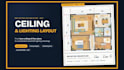 draft reflected ceiling plan and lighting layout in autocad