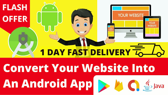convert website to android app just in 1 day